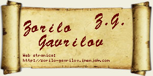 Zorilo Gavrilov vizit kartica